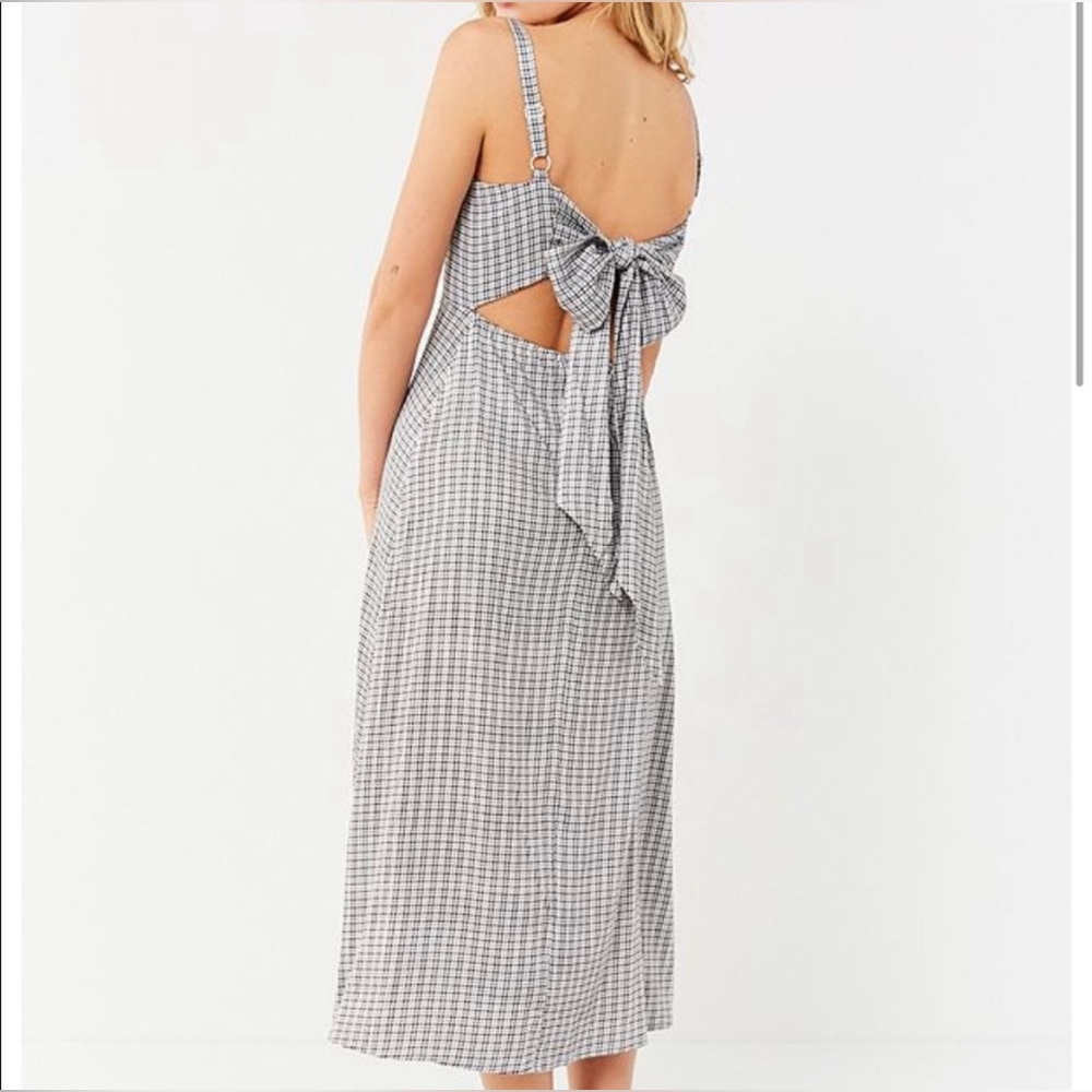 Urban outfitters black and white plaid print dress